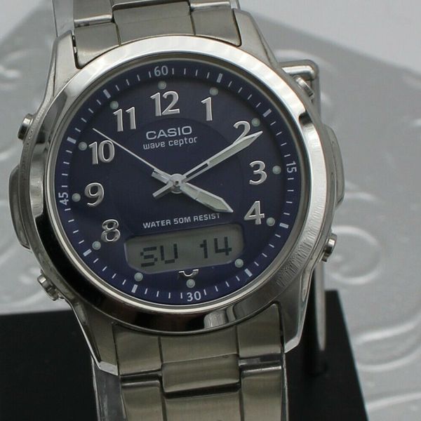 Casio Wave Ceptor mens watch vintage 4379 wva-210 new battery ready to ...