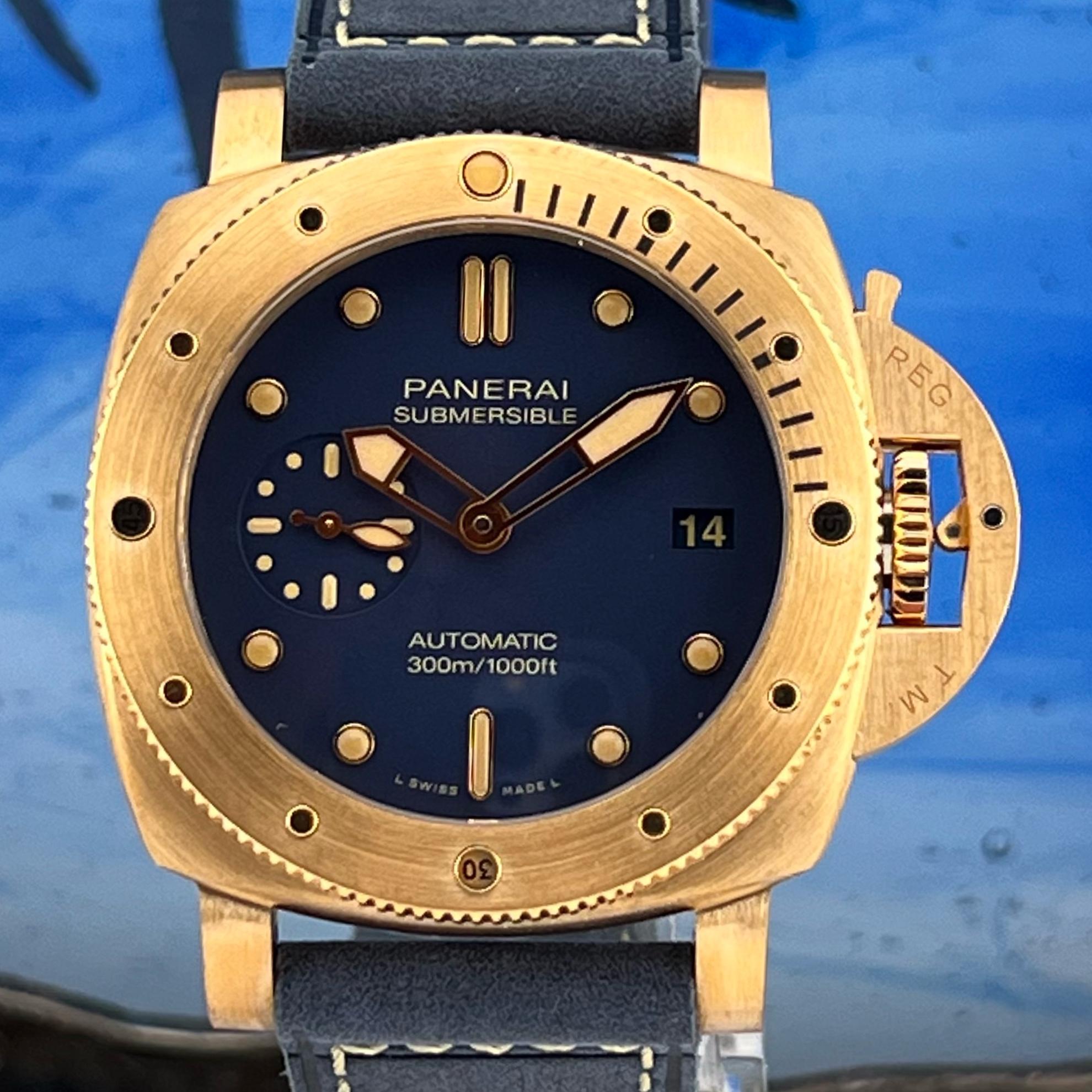 14 900 FS Panerai PAM01074 Bronzo Submersible Luminor Blu Abisso