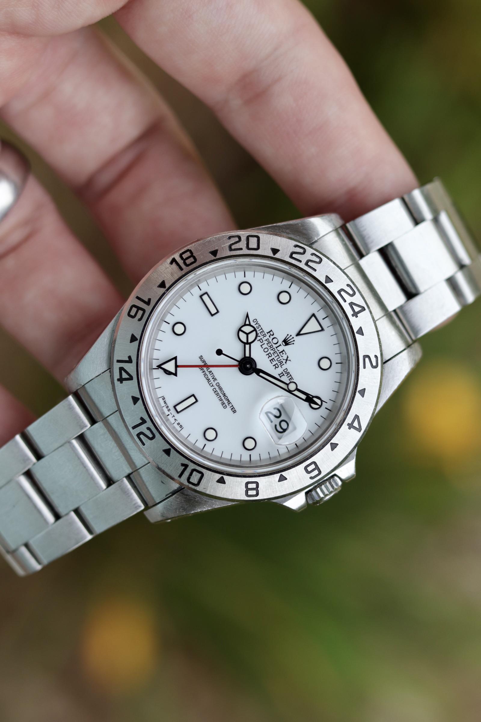 WTS 1993 Rolex Explorer II 16570 Polar Dial on sub bracelet