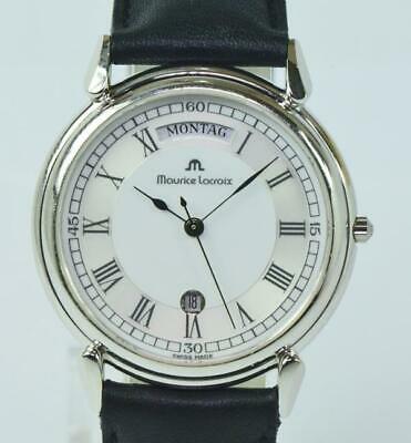 Maurice Lacroix Pontos Day Date 96575 Box Papiere Stahl aus 1996