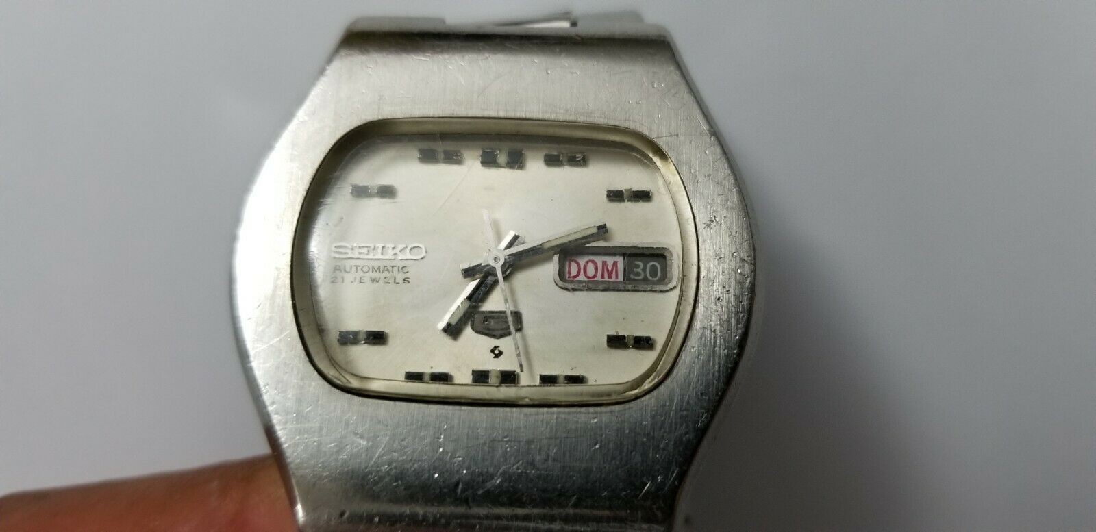 Seiko 5 Automatic Tv Rare Watch 6119-5431 Day/Date 21 Jewels 