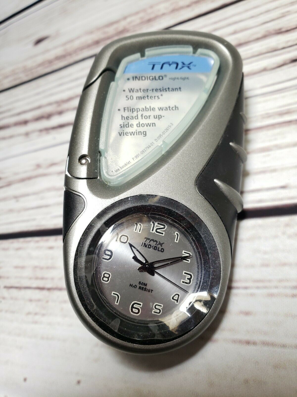 Vintage Timex TMX Grip Clip Watch Indiglo Water HO Resistant 50M 