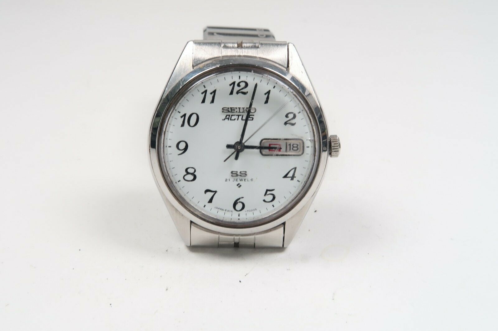 Vintage Seiko Actus 6306-7010 AUTOMATIC STAINLESS Mens Watch Japan 