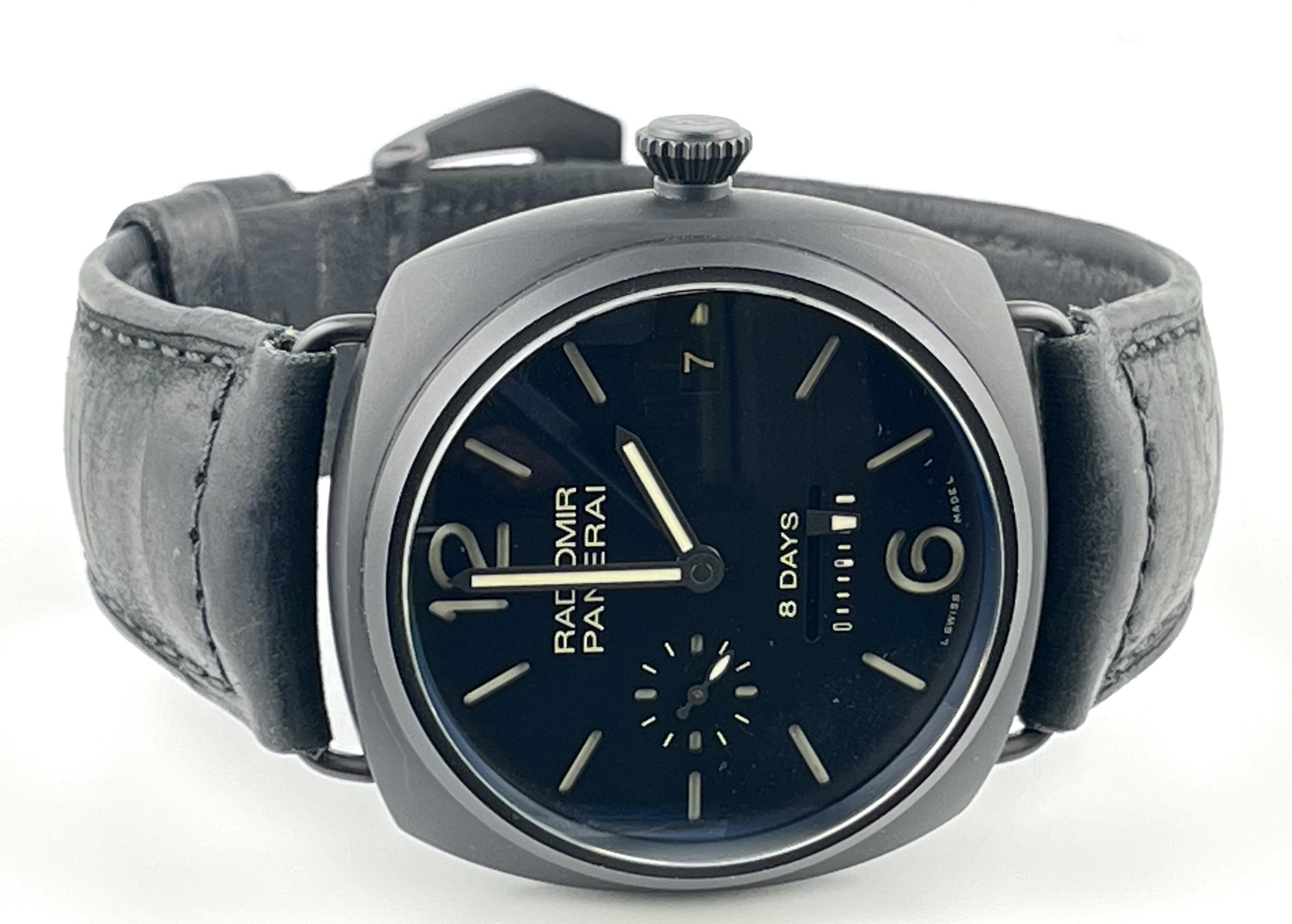 WTS Panerai Radiomer 8 Days Black Ceramica PAM00384 PAM 384