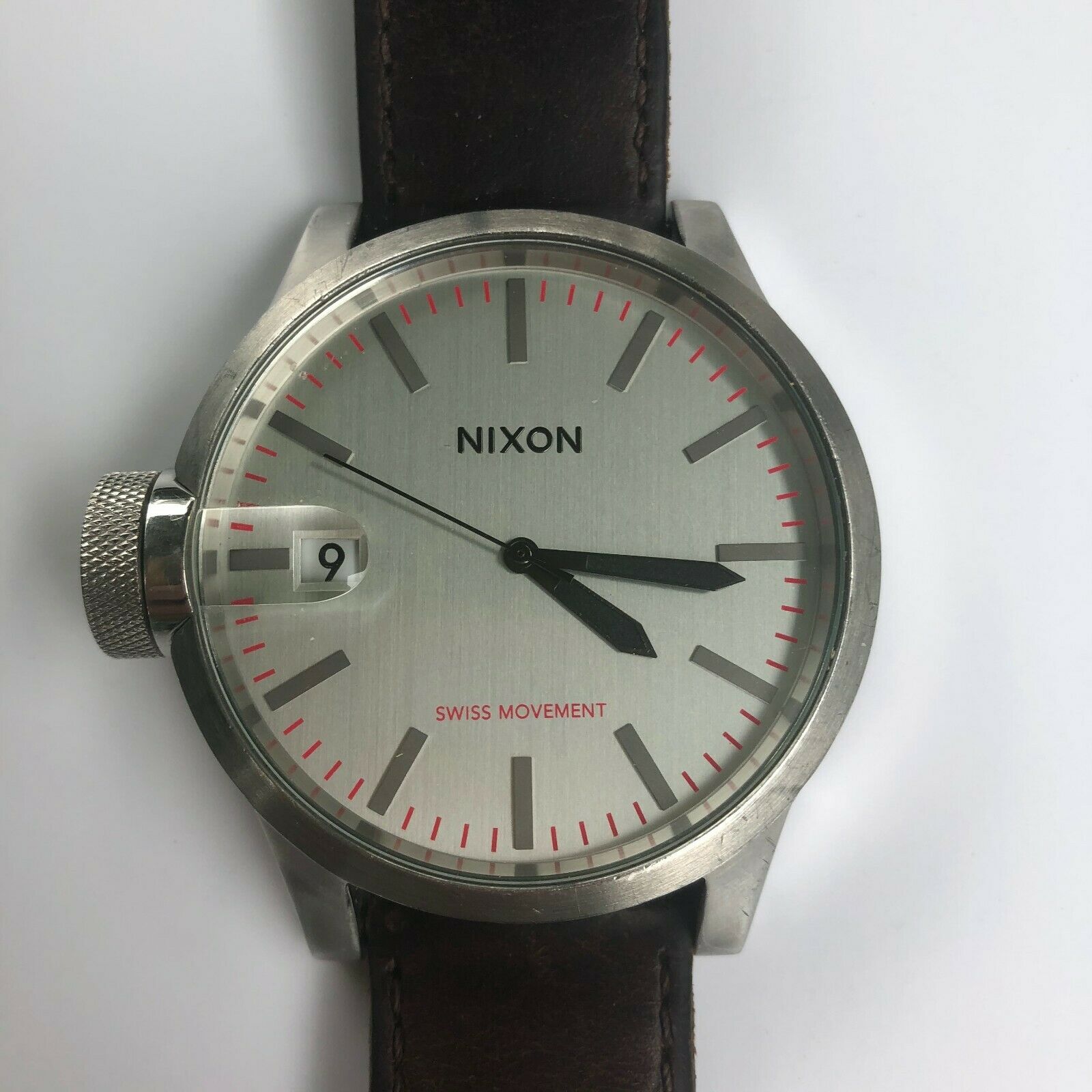 Men's NIXON “The Chronicle” Magnified 12E watch Stainless Steel