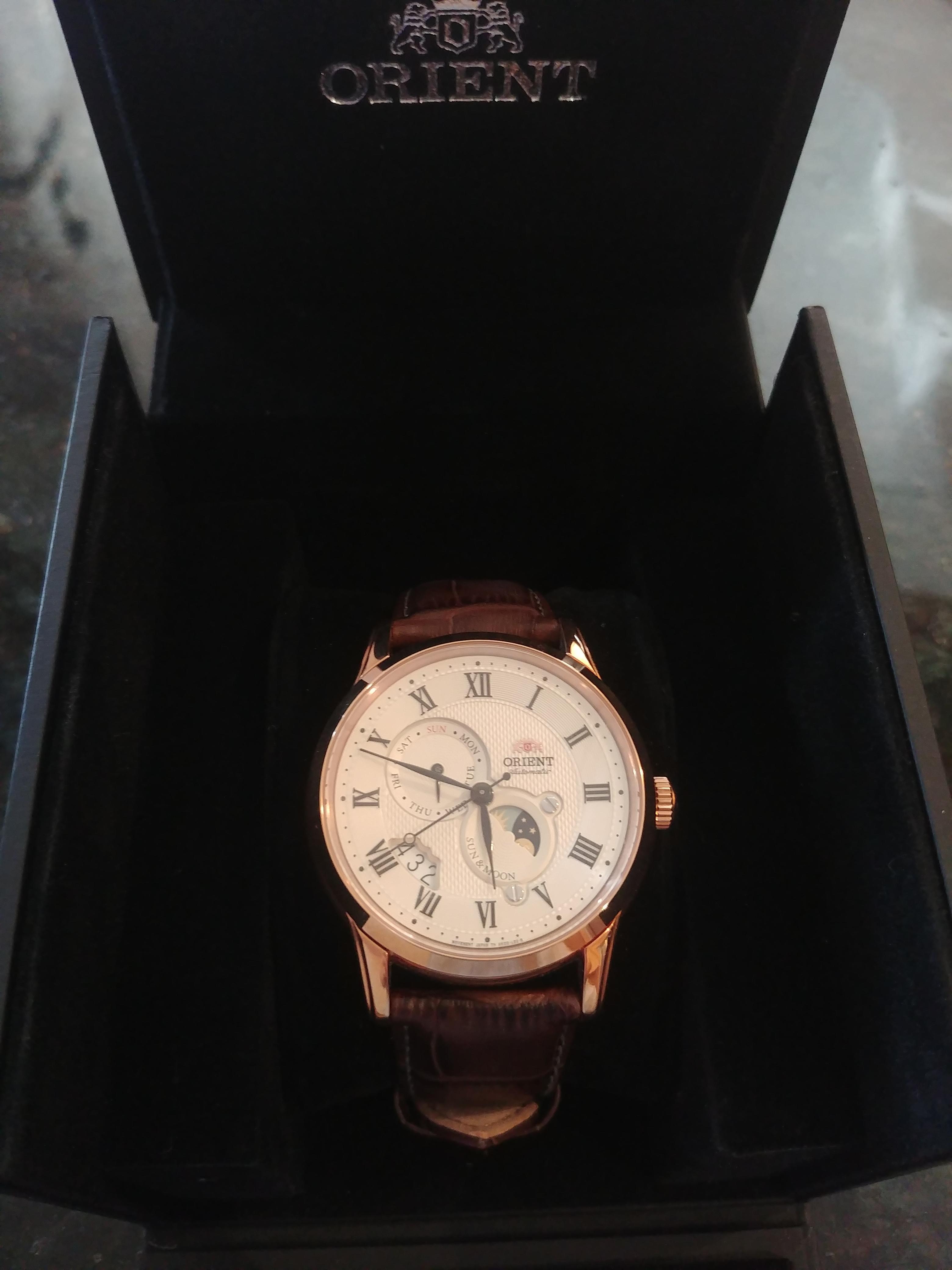 Orient sun and moon 3 rose gold hot sale