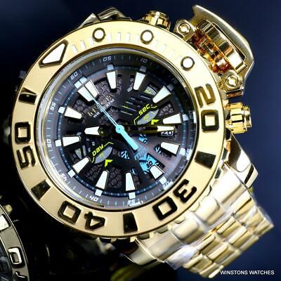 Invicta 70mm sea hunter gen ii discount 18k gold plated swiss movt chronograph watch