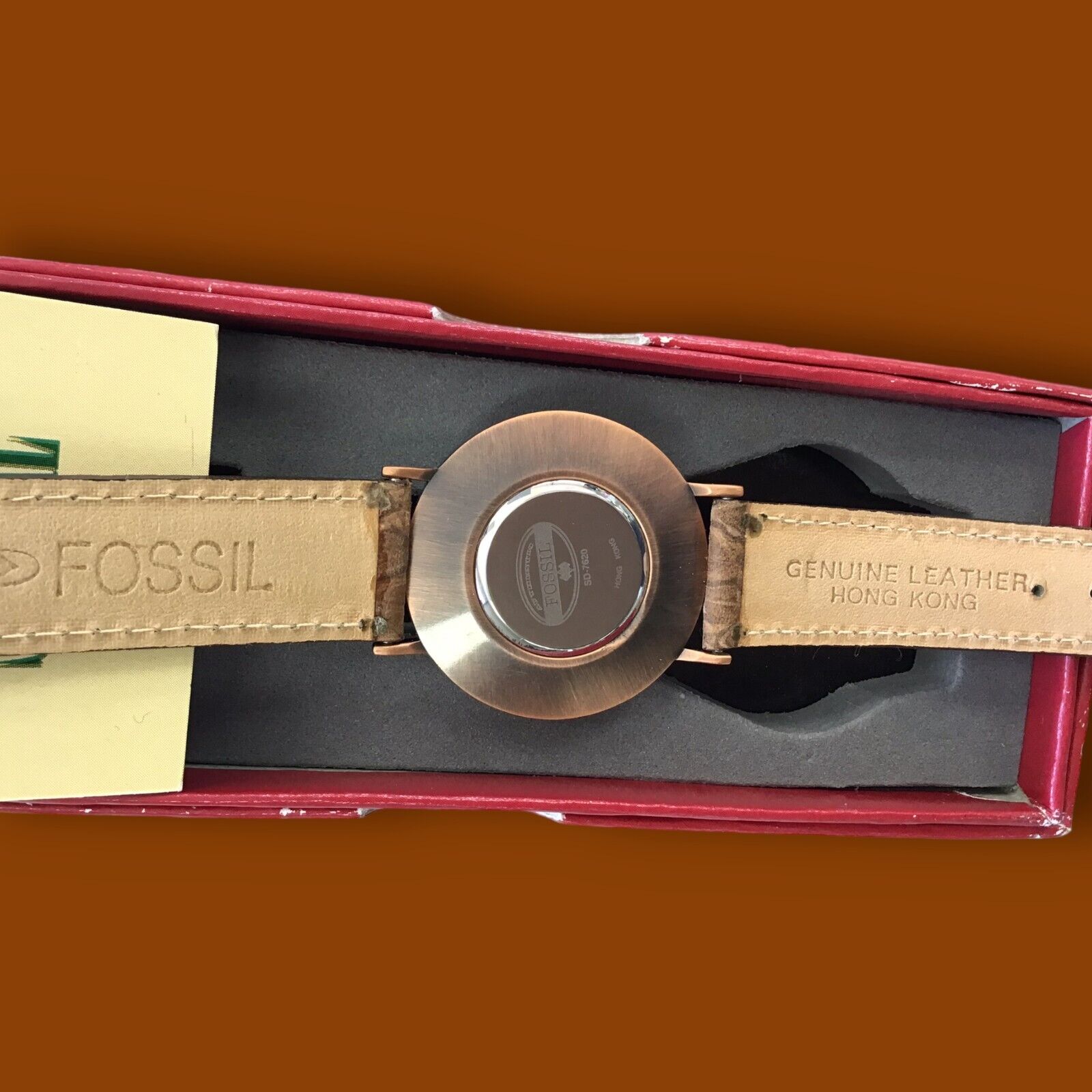 Fossil Sundial Watch Vintage Collectible Wristwatch SD7620 Camel