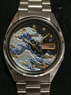 Seiko Seiko 5 Ukiyo e Hokusai Automatic Mens Watch Authentic