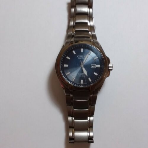 Citizen Eco-Drive Titanium Sapphire Date Adjust Mens