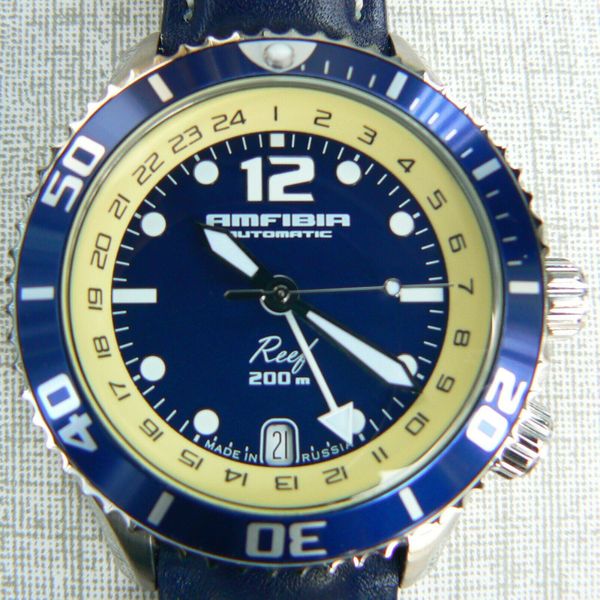 Vostok AMFIBIA REEF 2426/080480 Dual Bezel GMT, Ships from U.S.A. New ...