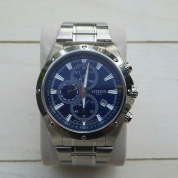 Citizen Chronograph WR100 Blue Dial Watch - NOS Condition - Ref. 0510 ...