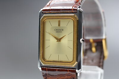 Near MINT] Seiko Credor 6730-5090 14KT Gold Bezel Men's Quartz