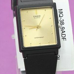 Mq 38 9a Gold Black Unisex Casio Watches Resin Band Water Resist Brand New Watchcharts