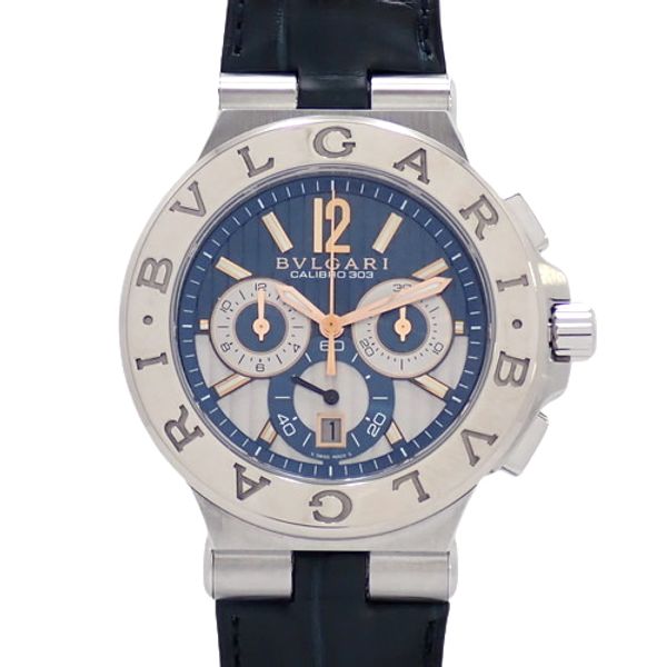 Bvlgari Diagono Calibro 303 Automatic Watch Men's D Buckle Chronograph ...