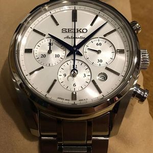 Seiko Presage SARK005 White Mechanical Chronograph Watch | eBay
