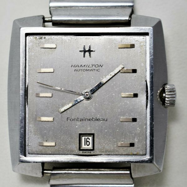 Vtg 1970's Hamilton Automatic FontaineBleau 694A 17Jwl Running Steel