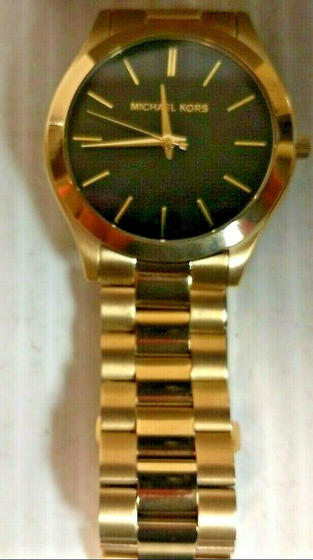 Buyr.com | Wrist Watches | Michael Kors Men's Slim Runway Quartz  Stainless-Steel Strap, Gold, 22 Casual Watch (Model: MK8621)