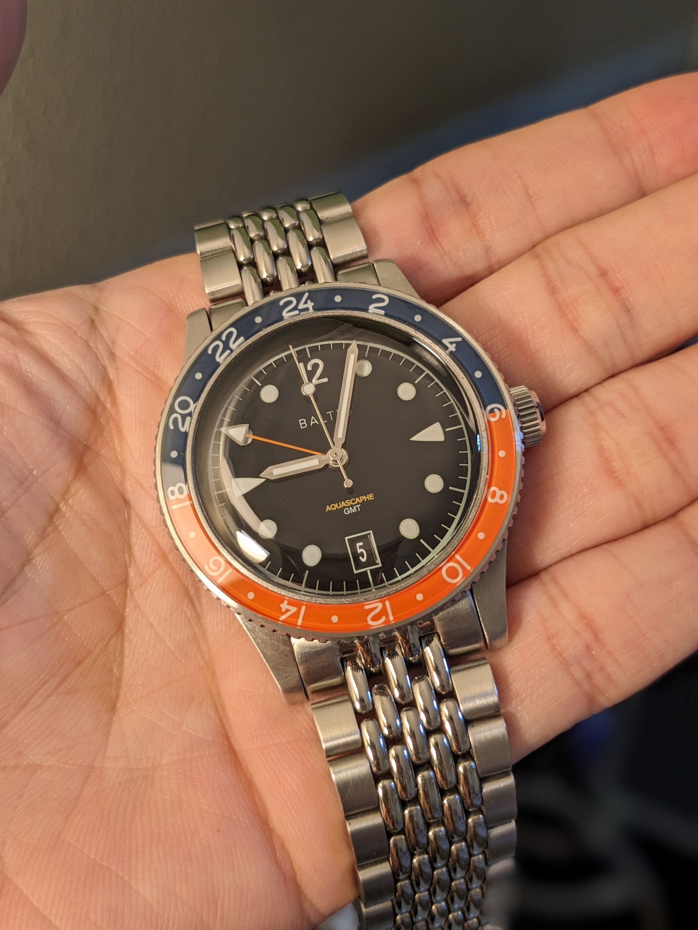 Baltic Aquascaphe GMT Orange / Pepsi | WatchCharts Marketplace Baltic Aquascaphe GMT Orange / Pepsi | WatchCharts Marketplace