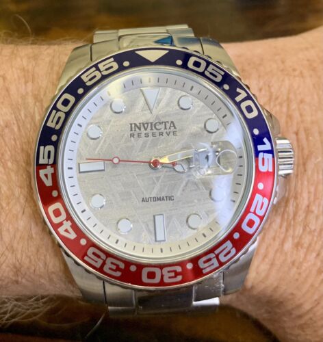 INVICTA RESERVE 34199 METEORITE DIAL AUTOMATIC DIVERS WATCH PEPSI