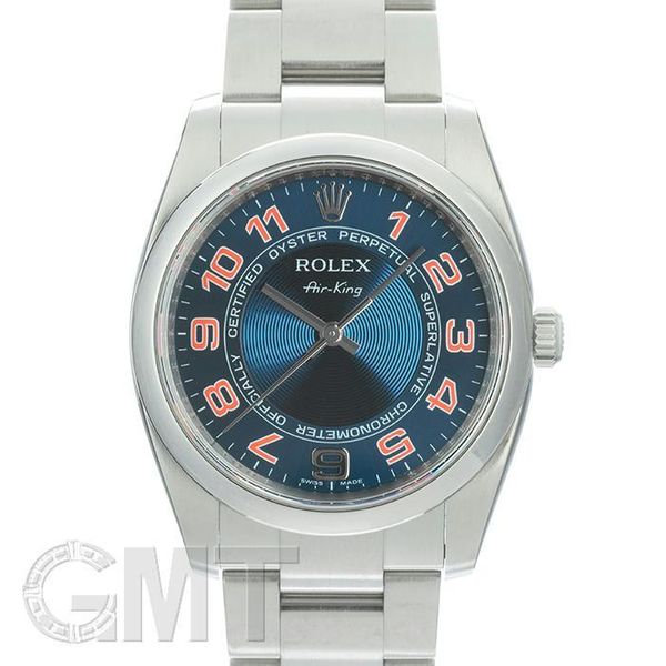 Rolex Air-King 34mm 114200 Blue Concentric Warranty 2008 M Part No ...