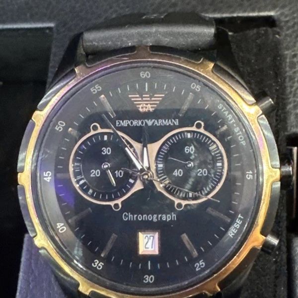 EMPORIO ARMANI AR0584 Chronograph Watch, Preowned | WatchCharts Marketplace