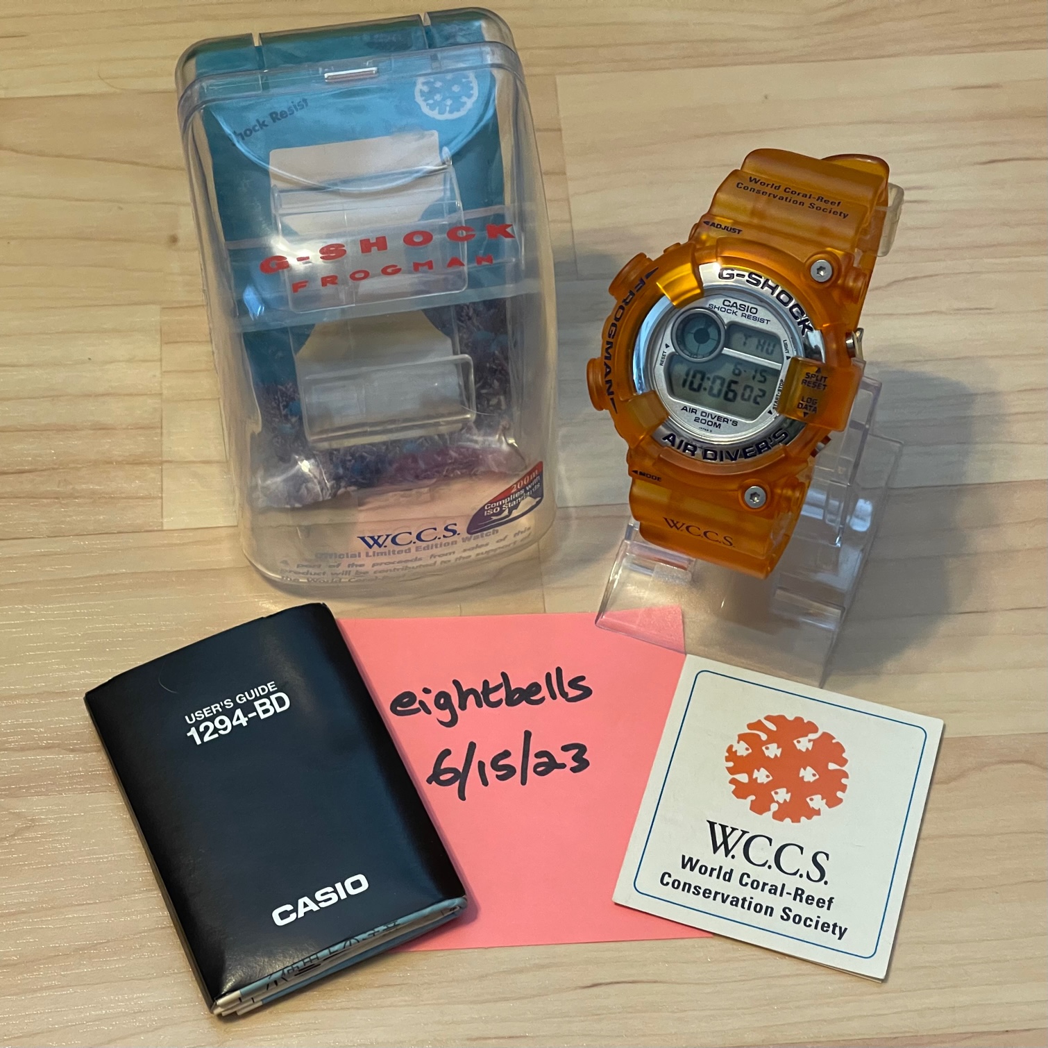WTS] Casio G-Shock DW-8201WC-7T WCCS Frogman Orange Jelly Skeleton 