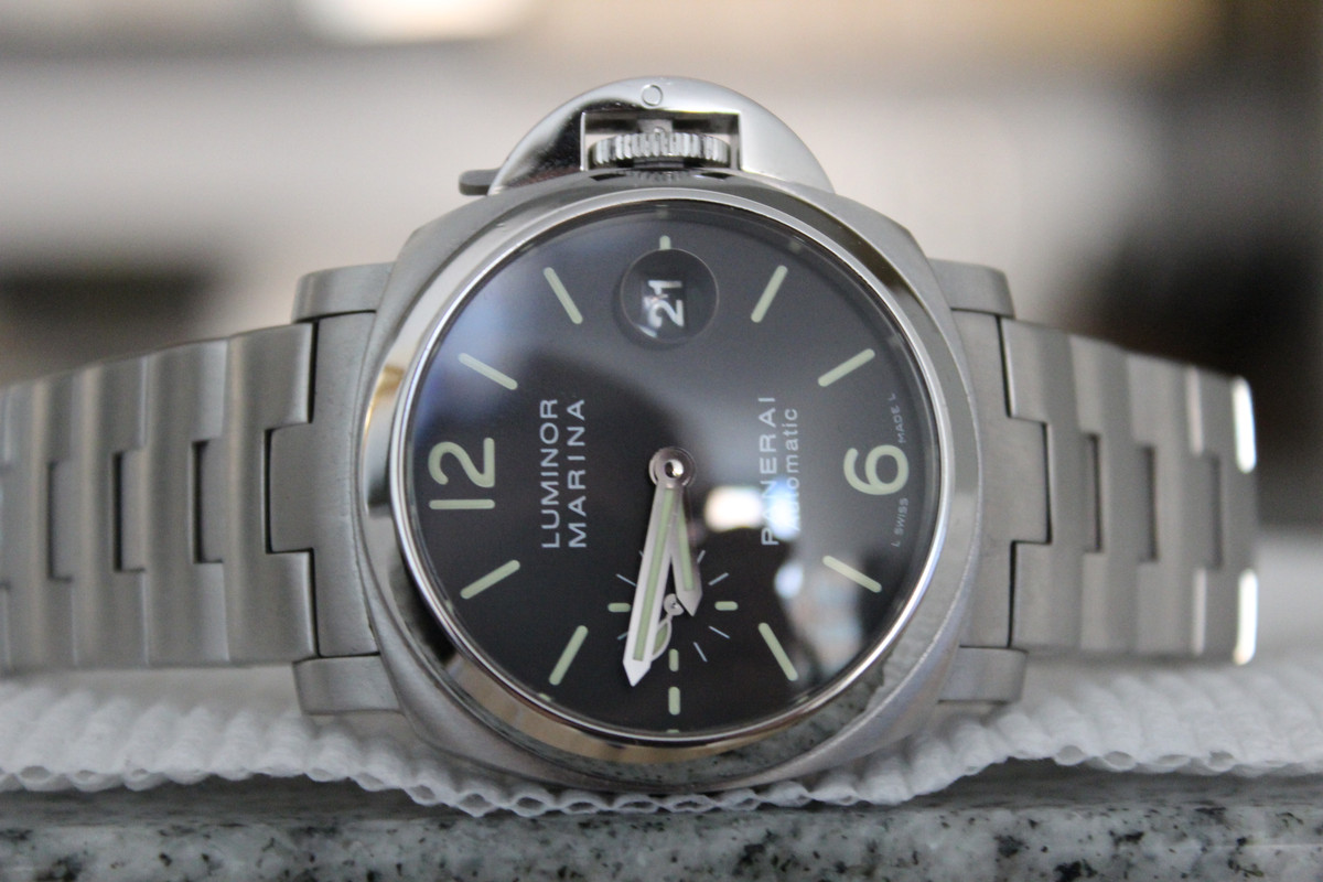 FS Panerai Luminor Marina PAM 298 40mm Watch with Boxes Papers