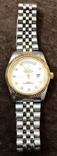 Men s Vintage Rolex Oyster Perpetual Day Date Two Tone Watch