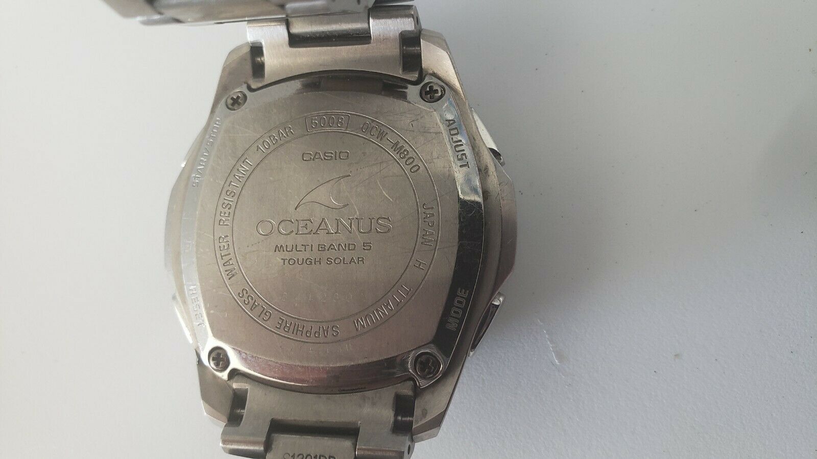 casio oceanus ocw-m800 titanium solar radio/atomic watch