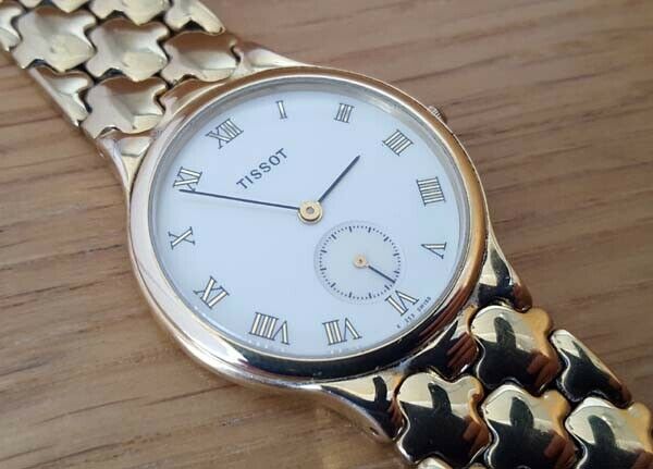 Mens Rare Collectable Vintage Retro Swiss Tissot Gold Plated