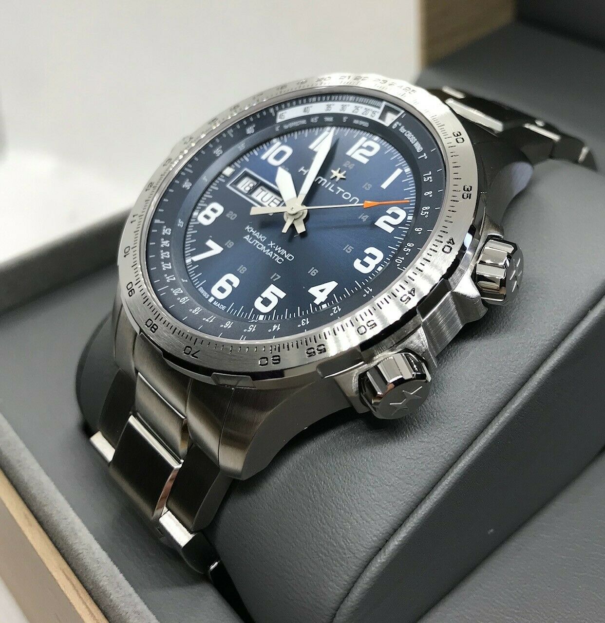 HAMILTON KHAKI AVIATION X WIND Day Date Auto Blue 45mm H77765141 January 2020 WatchCharts