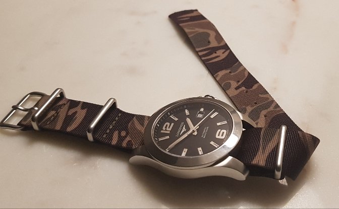 FS Longines Conquest L3.658.4 RRL Camo nato strap 500