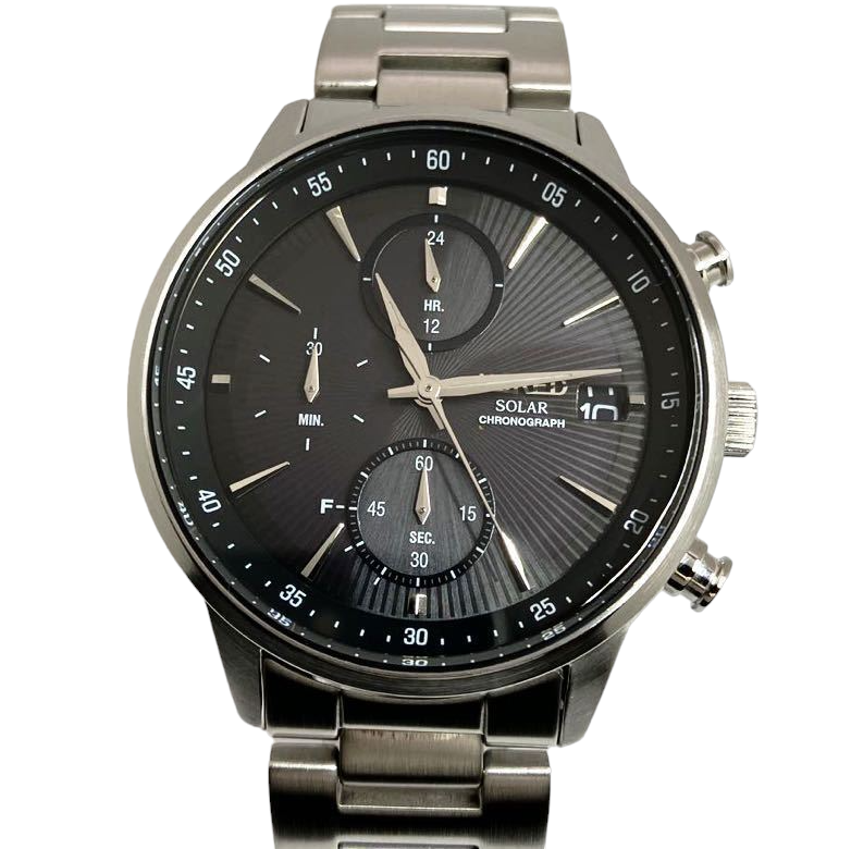 Solar SEIKO Wired Chronograph Men's Watch Black VR43-KZF0