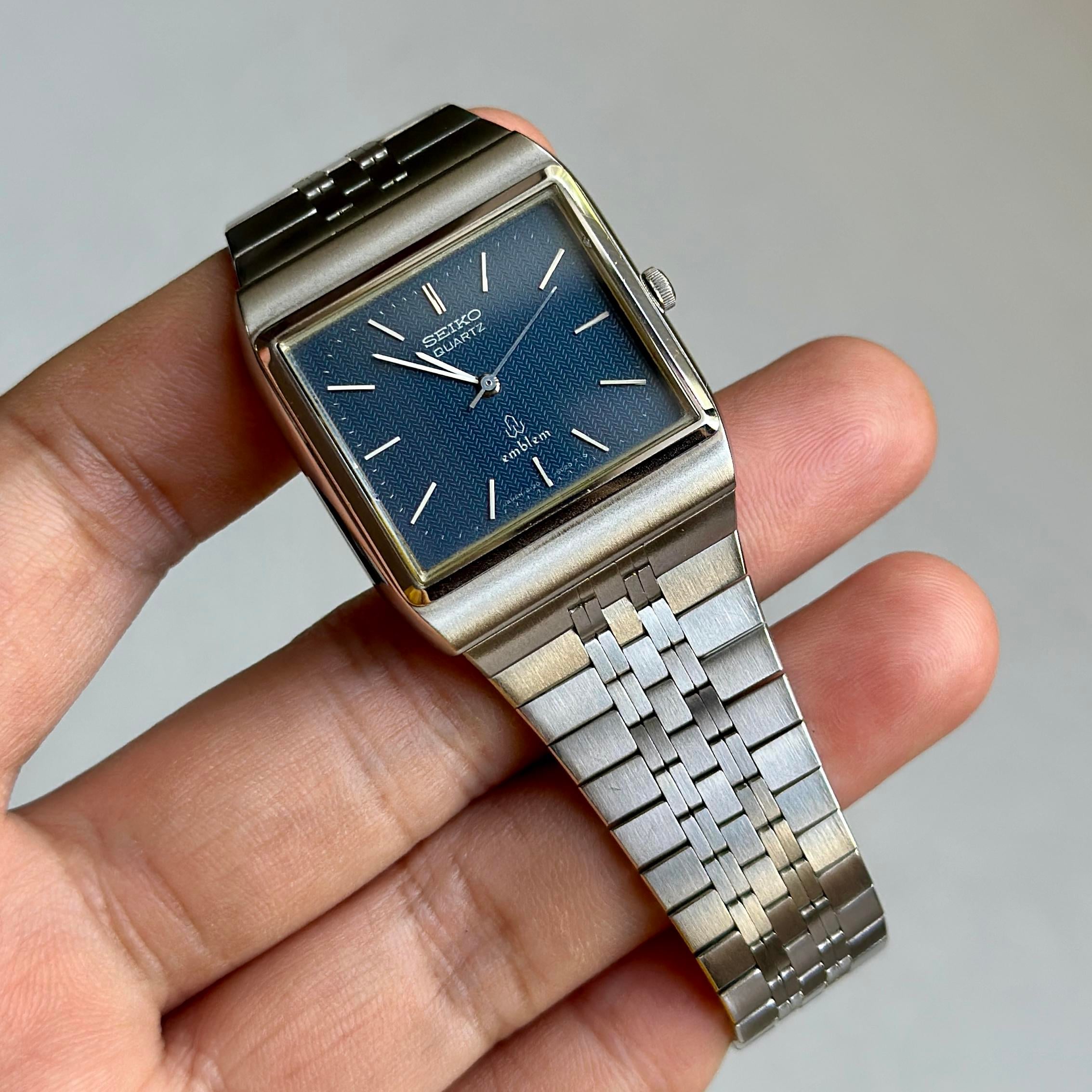 WTS] 1976 Seiko Emblem 4120-5020 – Textured Deep Blue Dial