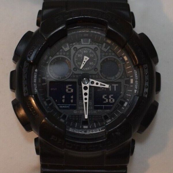 Casio G Shock Black Watch Ga 100 5081 New Battery Watchcharts 6401