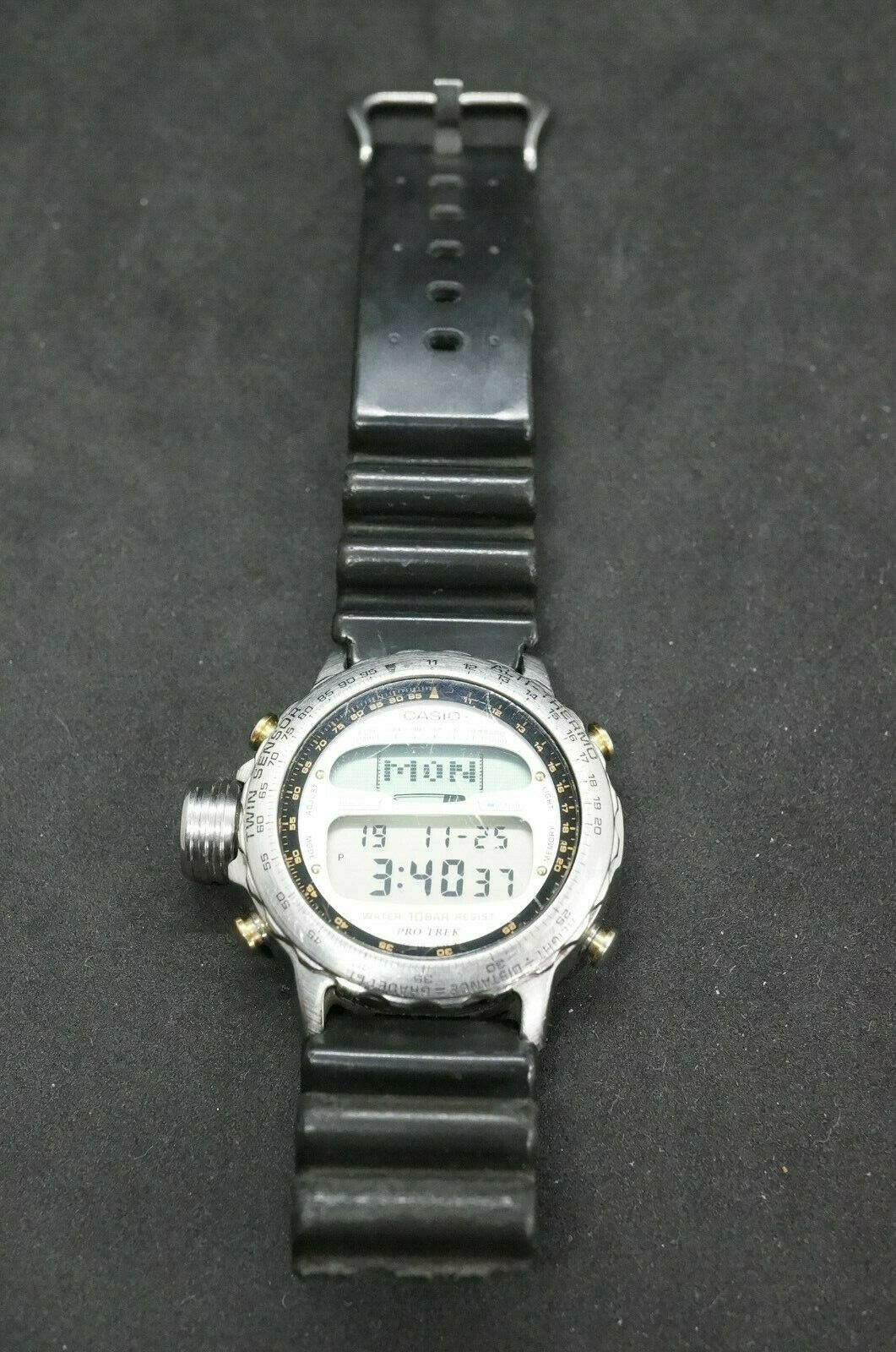 Vintage RARE Casio PROTREK Alt-7000 [991] Outdoor Watch Twin 