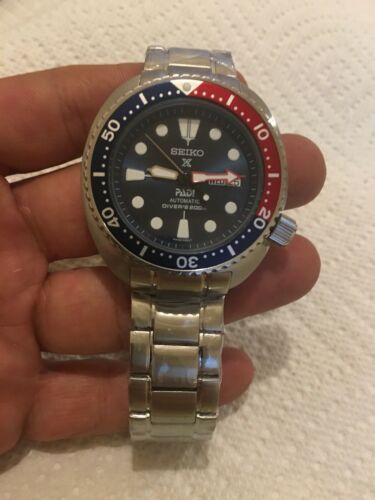 SEIKO PROSPEX PADI DIVER 200M AUTO MEN WATCH DAY DATE TURTLE MOD