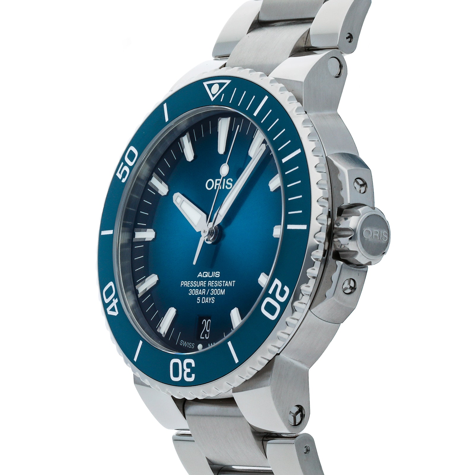 Pre Owned Oris Aquis Date Calibre 400 01 400 7763 4135 07 8