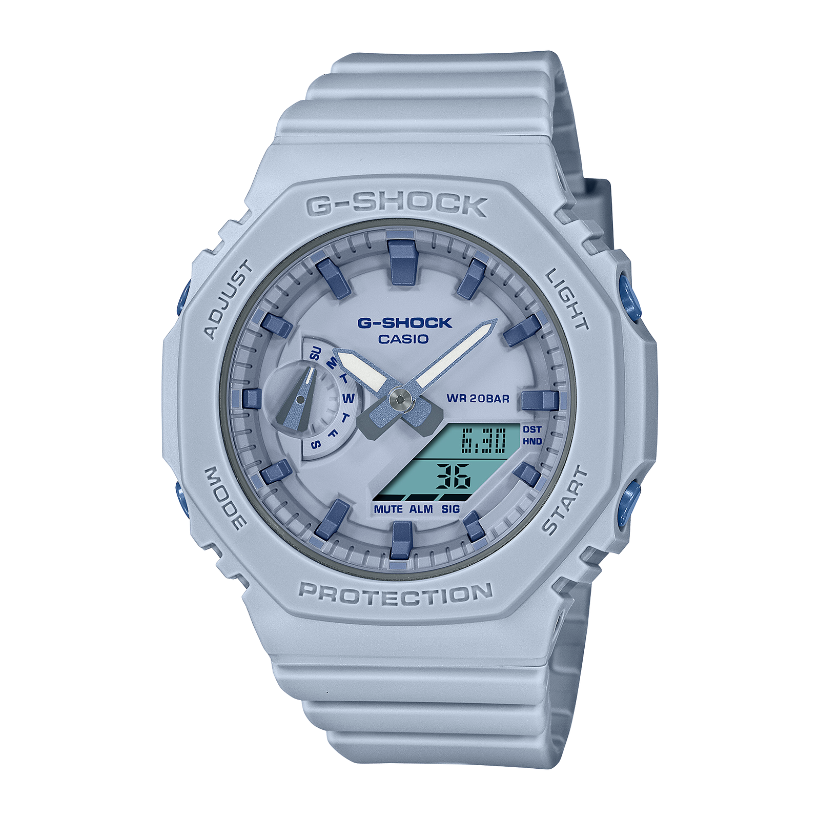 Casio g shock blue on sale dial