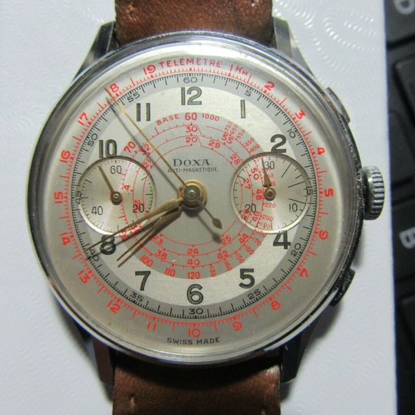 VINTAGE DOXA VALJOUX CHRONOGRAPH *MANUAL WIND WRISTWATCH WatchCharts