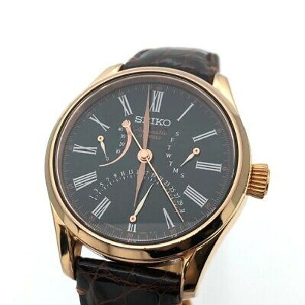 SEIKO PRESAGE SARD012 6R24-00G0 automatic-winding men's watch Black Gold  leather | WatchCharts