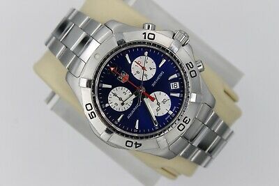 Tag Heuer CAF1112.BA0803 Blue Silver Aquaracer Watch Men s