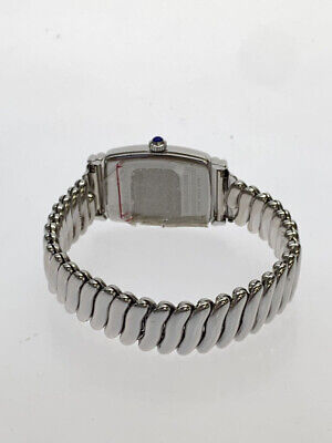 USED HAMILTON Benton 6249 White 22mm Rectangle Vintage Women's