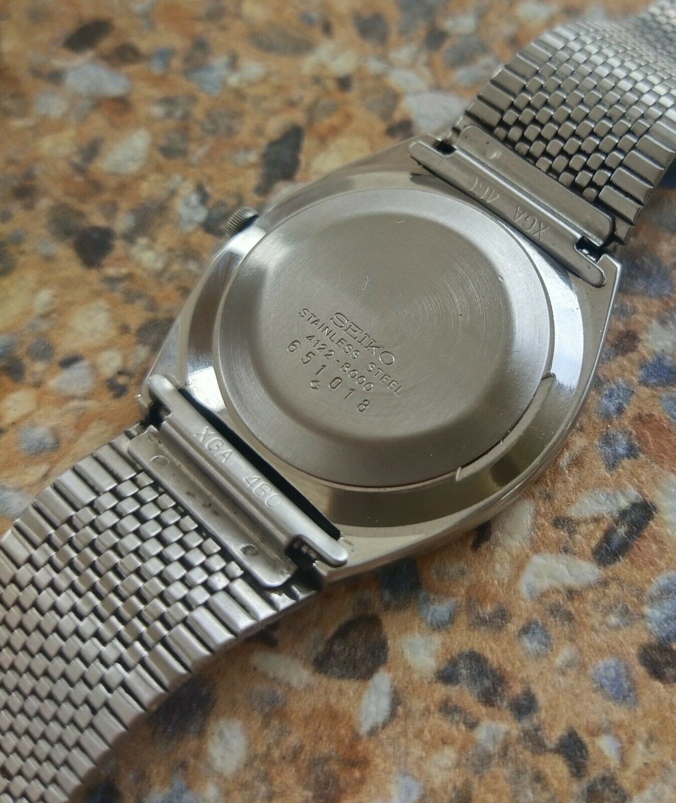 Vintage Seiko Quartz JDM 4122 8000 May 1976 Textured Dial