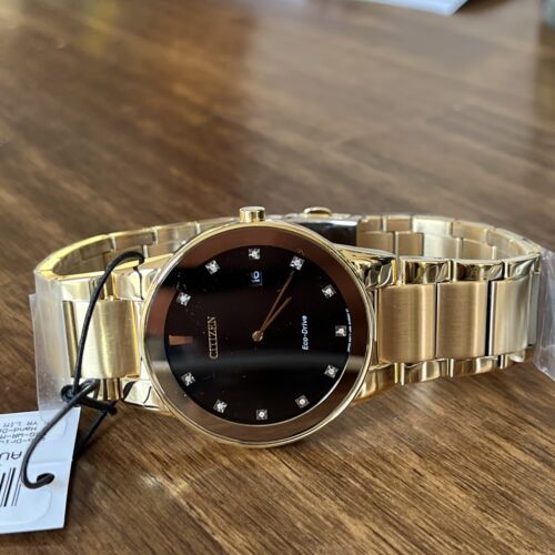 CITIZEN Eco-Drive Gold-Tone AXIOM DIAMONDS Men's Watch - AU1062