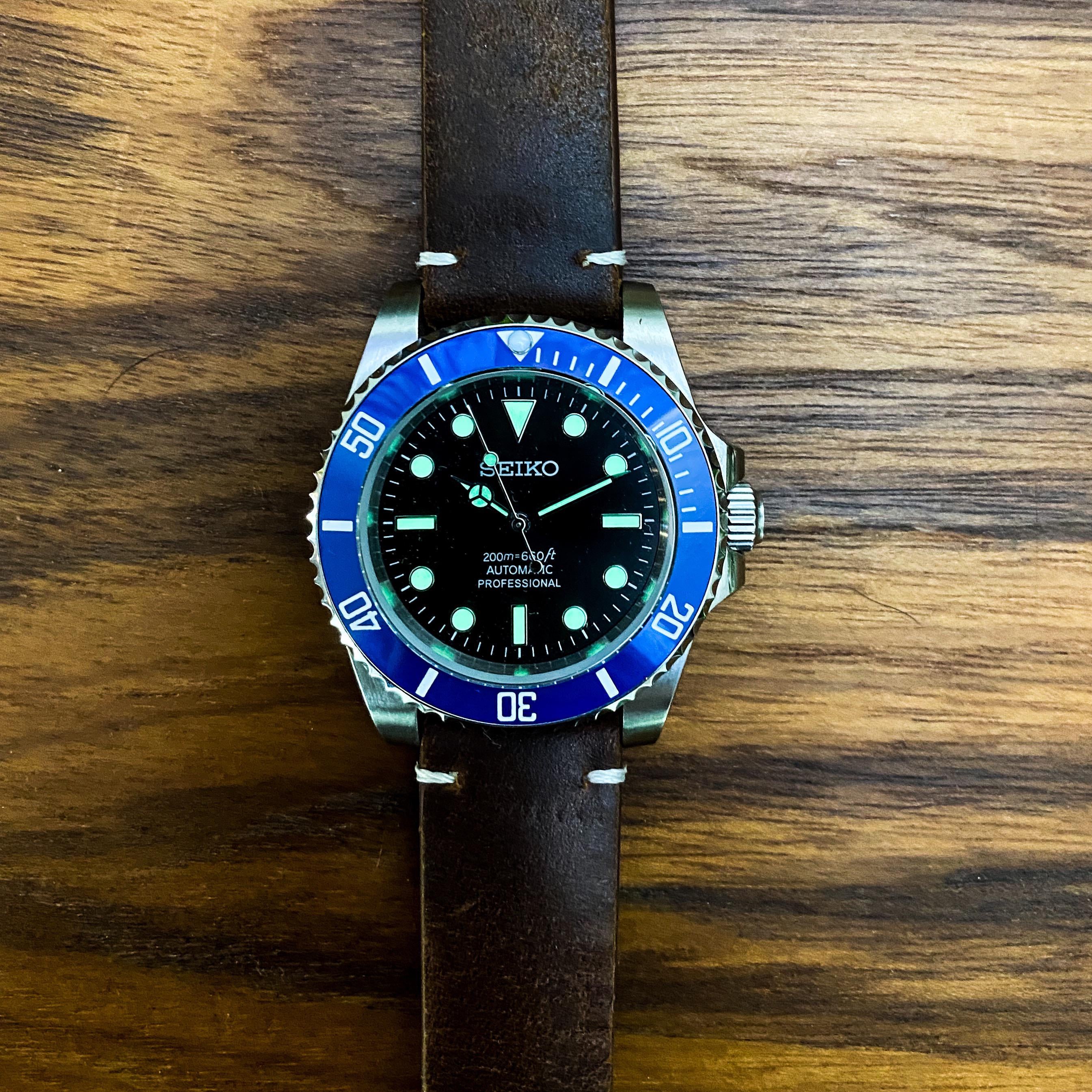 WTS Cookie monster submariner homage powered by the NH35 Seiko