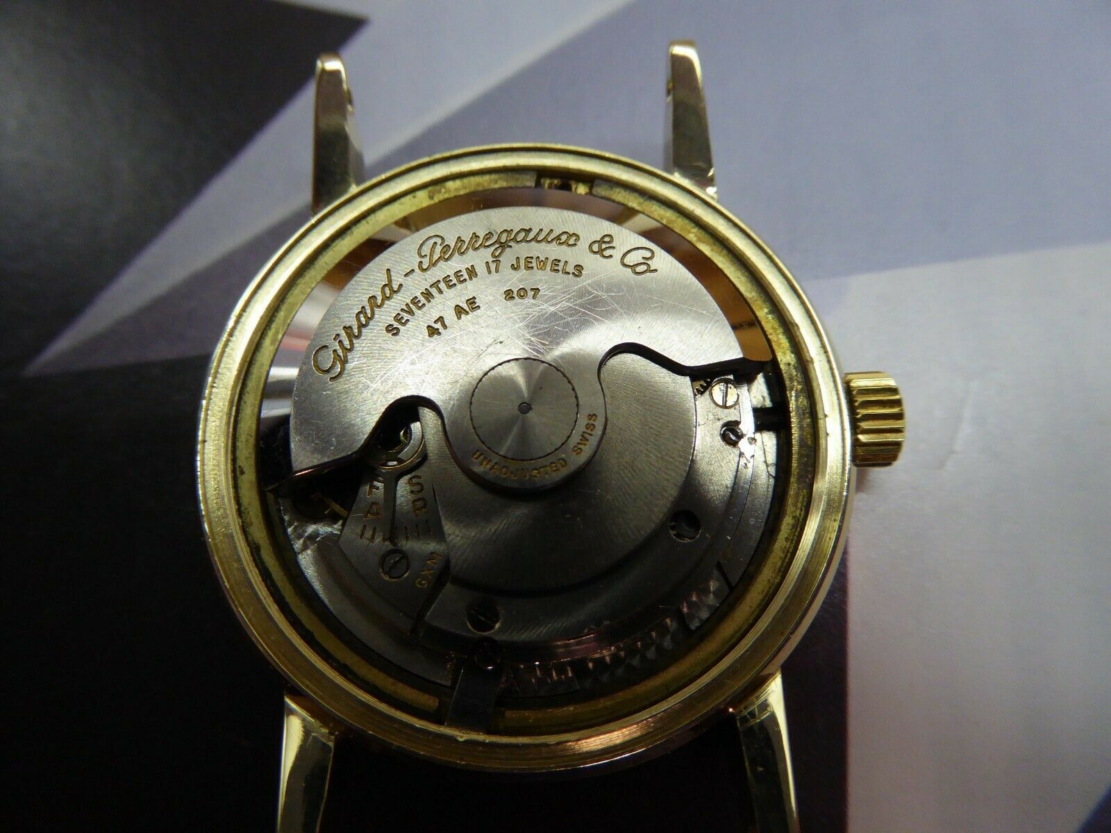 Vintage 1953 Men s Girard Perregaux Gyromatic 14K Solid Gold. One