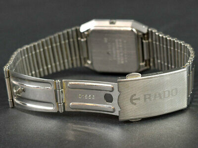 RADO Watch DIASTAR 129.0292.3 Diamonds Quartz Tungsten Date T152