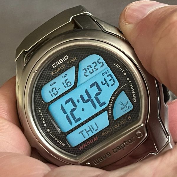 c2017 - Men's Casio WV-58U World Time Wave Ceptor Digital Watch ...